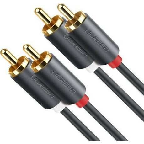 UGREEN AV104 10517 Καλώδιο Ήχου 2xRCA M/M 1.5m Μαύρο