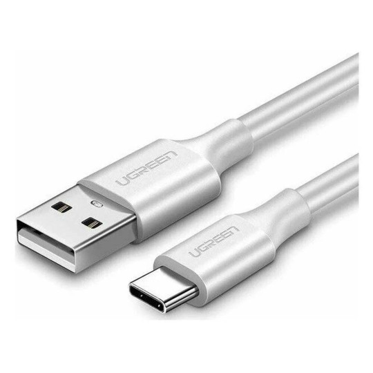 UGREEN US287 60123 Καλώδιο Φόρτισης USB σε USB-C 2m Λευκό
