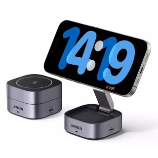 UGREEN W526 35278 Φορτιστής Σπιτιού 15W Qi με Ασύρματη Φόρτιση Magnetic Γκρι