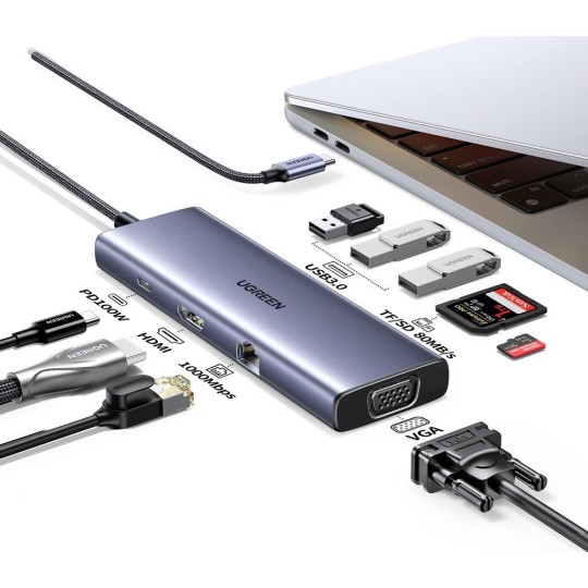 UGREEN CM498 15600 USB-C Docking Station 9 σε 1