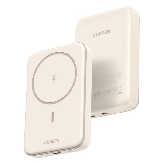 UGREEN PB561 25208 Power Bank 10000mAh PD 20W με Ασύρματη Φόρτιση Magnetic 1 Θέσης Μπέζ