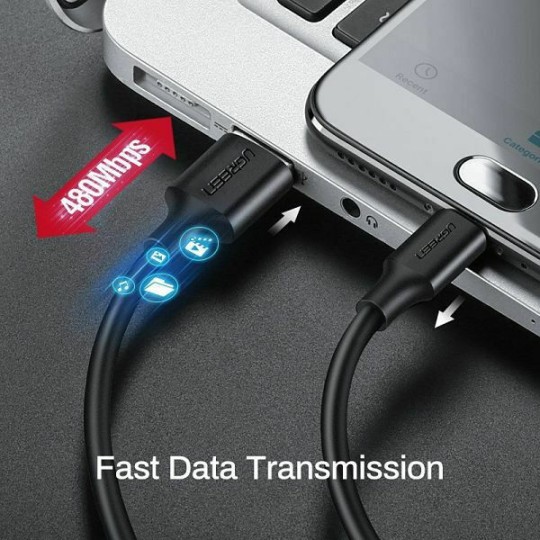 UGREEN US289 60143 Καλώδιο Φόρτισης USB σε Micro Usb 2m Λευκό