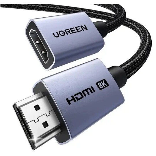UGREEN HD165 95927 Καλώδιο HDMI M/F 8K/60Hz 2m Μαύρο