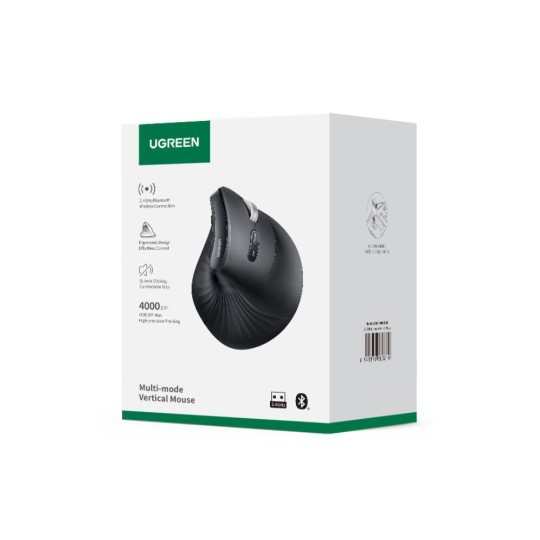  UGREEN MU008 mini 85765 Ασύρματο Ποντίκι 2.4GHz/BT Μαύρο
