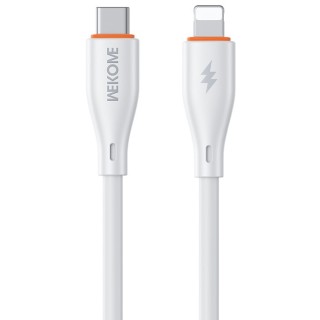 WK WDC-69 Καλώδιο Φόρτισης USB-C σε Lightning PD 27W 1m Λευκό