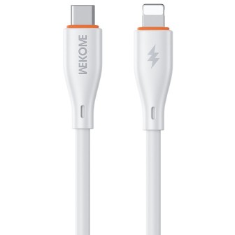 WK WDC-69 Καλώδιο Φόρτισης USB-C σε Lightning PD 27W 1m Λευκό
