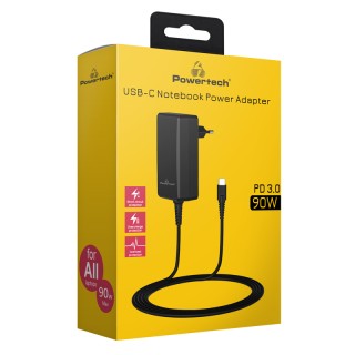 Powertech PT-1157 90W USB-C Universal Φορτιστής Laptop