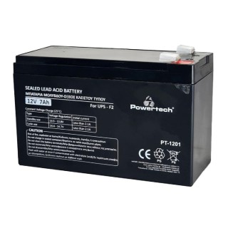 Powertech PT-1201 Μπαταρία Μολύβδου για UPS 12V 7Ah F2