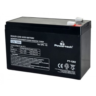 Powertech PT-1202 Μπαταρία Μολύβδου για UPS 12V 9Ah F2