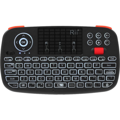RIITEK RT-MINII4 Ασύρματο Mini Πληκτρολόγιο i4 Backlit Bluetooth & 2.4GHz Μαύρο