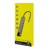 Powertech PT-1536 Docking Station  8 Θυρών USB-C Σύνδεση 87W PD 100Mbps Γκρι
