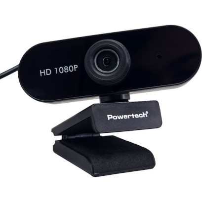 POWERTECH PT-1382 Web Camera , 2MP, 1080p FHD, Ρυθμιζόμενη Εστίαση, 1.5m, Μαύρη