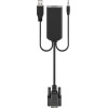 GOOBAY 61259 Αντάπτορας VGA σε HDMI 61259, 3.5mm Jack, 1080p/60Hz, Μαύρος