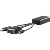 GOOBAY 61259 Αντάπτορας VGA σε HDMI 61259, 3.5mm Jack, 1080p/60Hz, Μαύρος