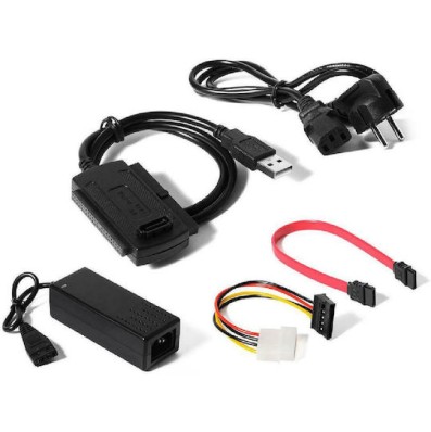 POWERTECH CAB-U122 Converter USB 2.0 σε IDE & SATA , με Τροφοδοσία, 0.8m