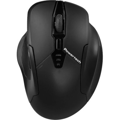POWERTECH PT-1288 Ασύρματο Ποντίκι USB Δέκτης, έως 1600DPI, 400mAh, Μαύρο