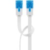 GOOBAY 96380 Καλώδιο Δικτύου  CAT 6A U/UTP, flat, 500MHz, Copper, 15m, Λευκό