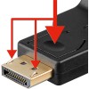 GOOBAY Καλώδιο DisplayPort σε VGA 60606, 1080p, 0.15m, Μαύρο