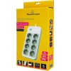 POWERTECH PT-1534 Πολύπριζο Ασφαλείας , 8 Θέσεων, 16A, 1.5m, Λευκό