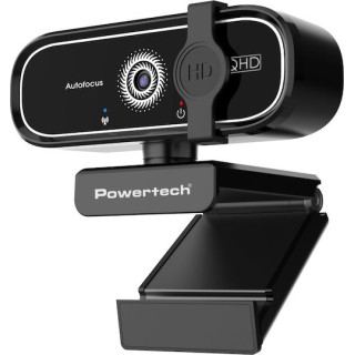 POWERTECH PT-1427 Web Camera , 5MP, 2K QHD, Αυτόματη Εστίαση, 1.5m, Μαύρη