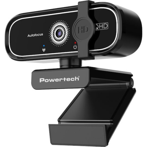 POWERTECH PT-1427 Web Camera , 5MP, 2K QHD, Αυτόματη Εστίαση, 1.5m, Μαύρη