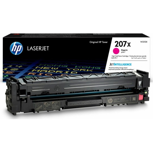 HP 207X Γνήσιο Toner Laser Εκτυπωτή Ματζέντα High Yield 2450 Σελίδων (W2213X)
