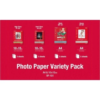 Canon VP-101 Φωτογραφικό Χαρτί Variety Pack A4 (21x30) για Εκτυπωτές Inkjet 20 Φύλλα