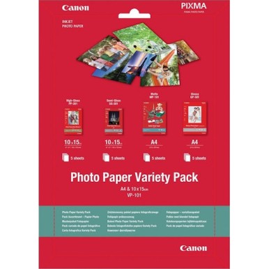 Canon VP-101 Φωτογραφικό Χαρτί Variety Pack A4 (21x30) για Εκτυπωτές Inkjet 20 Φύλλα