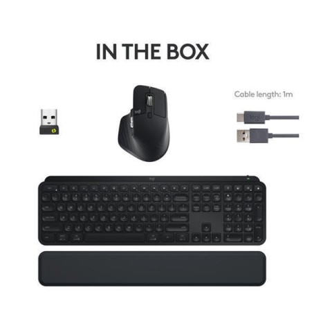 Logitech MX Keys S Combo Ασύρματο Bluetooth Σετ Πληκτρολόγιο & Ποντίκι (920-011614)