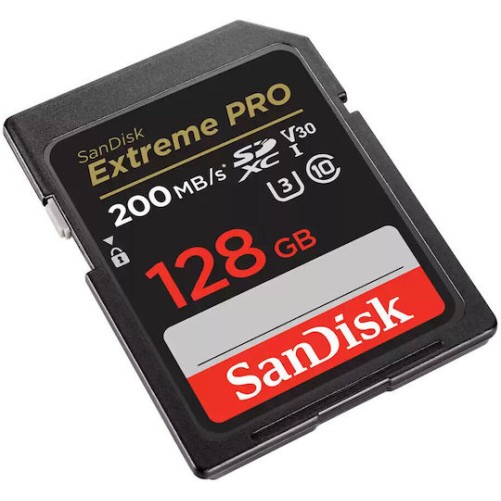 Sandisk Extreme Pro SDXC 128GB Class 10 U3 V30 UHS-I (200MB/s) (SDSDXXD-128G-GN4IN)