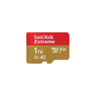 SanDisk Extreme 1TB microSDXC Memory Card UHS-I U3 Class 10 V30 A2 (SDSQXAV-1T00-GN6MA)