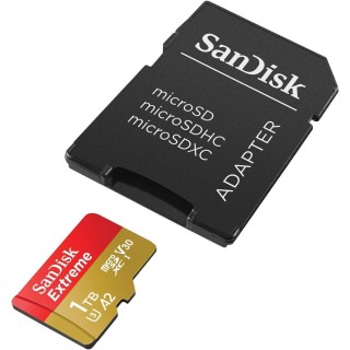 SanDisk Extreme 1TB microSDXC Memory Card UHS-I U3 Class 10 V30 A2 (SDSQXAV-1T00-GN6MA)