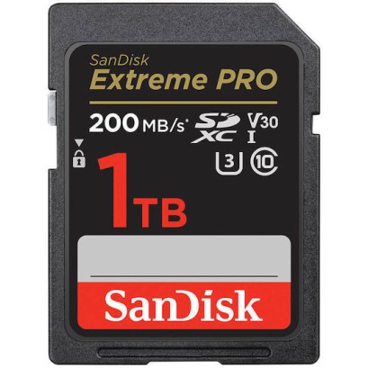 Sandisk Extreme Pro SDXC 1TB Class 10 U3 V30 UHS-I 200MB/s (SDSDXXD-1T00-GN4IN)