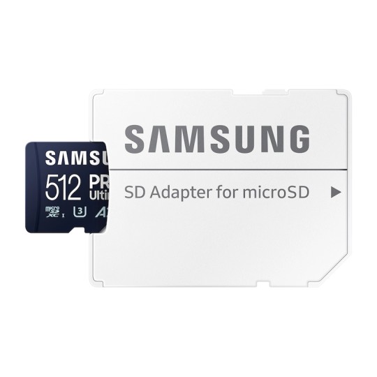 Samsung PRO Ultimate microSDXC 512GB Class 10 U3 V30 A2 UHS-I με αντάπτορα