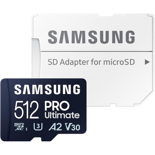 Samsung PRO Ultimate microSDXC 512GB Class 10 U3 V30 A2 UHS-I με αντάπτορα