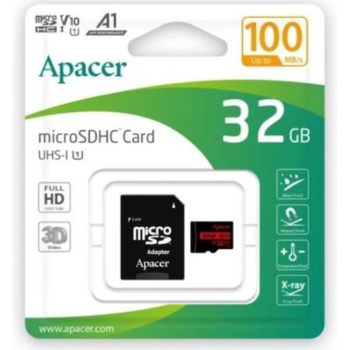 Apacer R100 32GB UHS-I U1 Class10 Memory Card Micro SDHC 