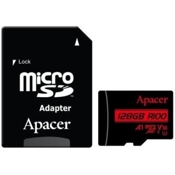 Apacer microSDXC 128GB U1 V10 A1 UHS-I 100MB/s με αντάπτορα