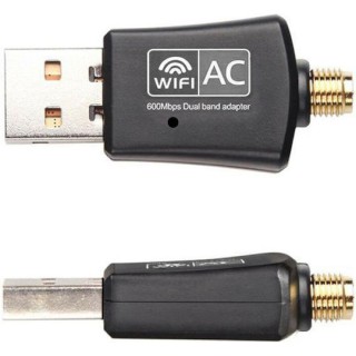 POWERTECH PT-1042 Ασύρματος USB Αντάπτορας Δικτύου 600Mbps 2.4/5GHz