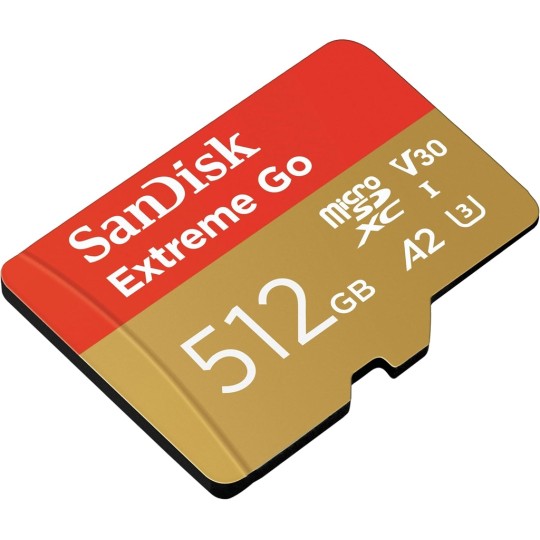 SanDisk Extreme Go 512GB Micro SDXC Card + SD Adapter (SDSQXBD-512G-GZ6MA)