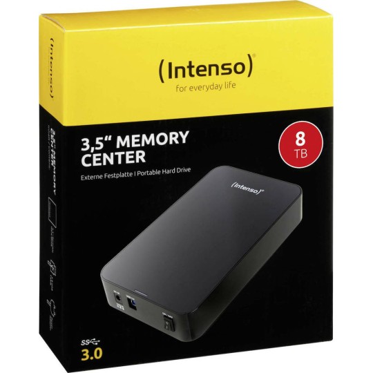 Intenso Memory Center USB 3.0 External 3.5" HDD 8TB Black