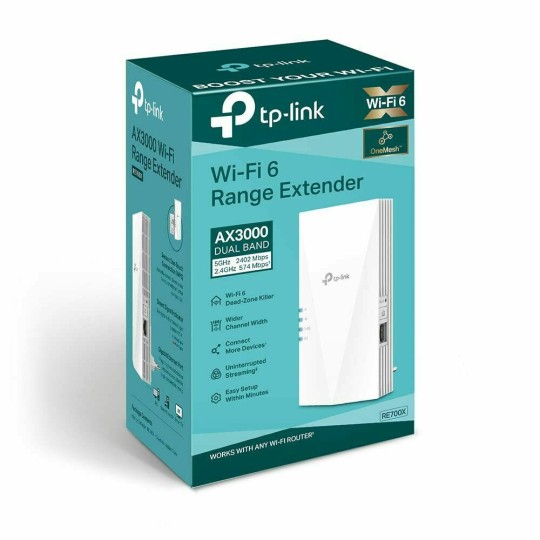TP-LINK RE700X v1 WiFi 6 Extender Dual Band (2.4 & 5GHz)