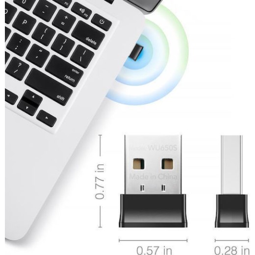 Wireless Nano USB Adapter Cudy WU650 AC650 Dual-Band