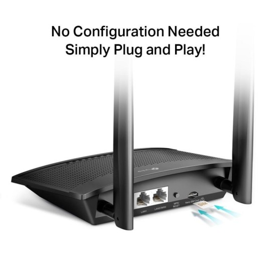 TP-LINK TL-MR100 v3 Wireless 4G Router Wi-Fi 4 with 2 Ports