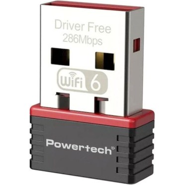 POWERTECH PT-1383 Ασύρματος USB Αντάπτορας Δικτύου , 300Mbps WiFi 6