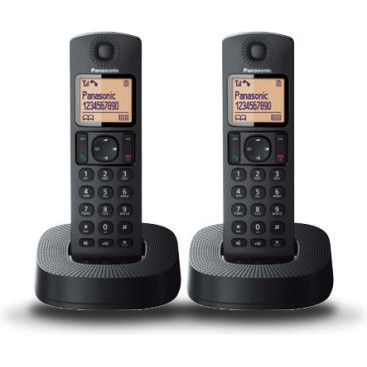 Panasonic KX-TGC312 DUO Ασύρματο Τηλέφωνο Μαύρο