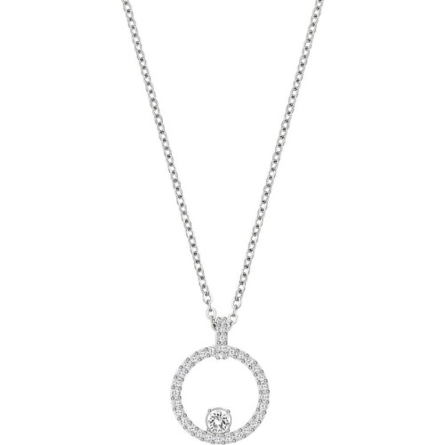 Swarovski Creativity Circle Pendant, White, Rhodium plating 5198686