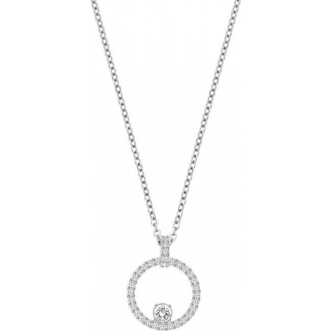 Swarovski Creativity Circle Pendant, White, Rhodium plating 5198686