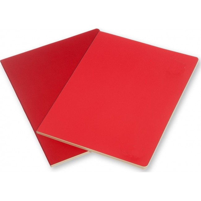 Moleskine Σημειωματάριο Volant Ριγέ L Geranium Red+ Scarlet Red 2τμχ