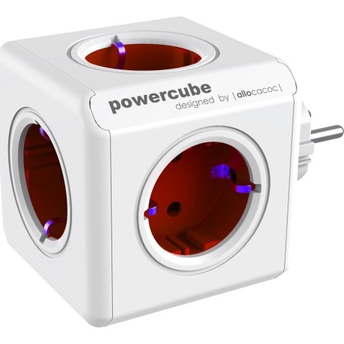 Allocacoc PowerCube 5 Θέσεων Κόκκινο 1100RD/DEORPC