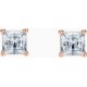 Swarovski Attract Pierced Earrings, White, Rose-gold tone Plated 5509935